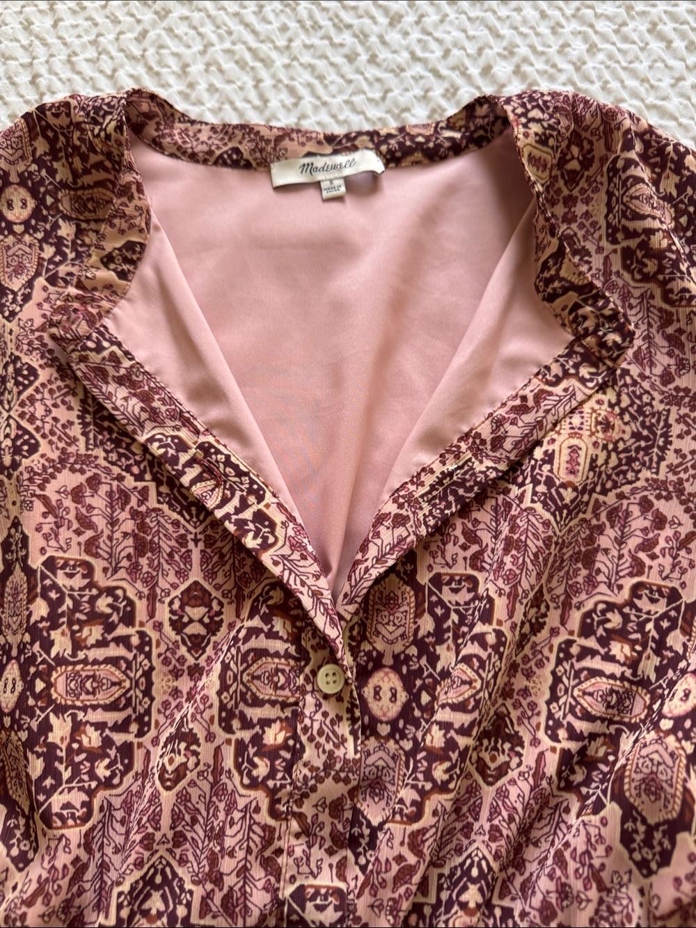 Madewell Kaleidoscope Boho Peasant Blouse, Size Small - Picture 8 of 11
